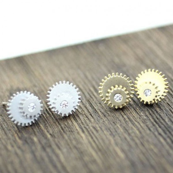 Gear Wheel Earrings